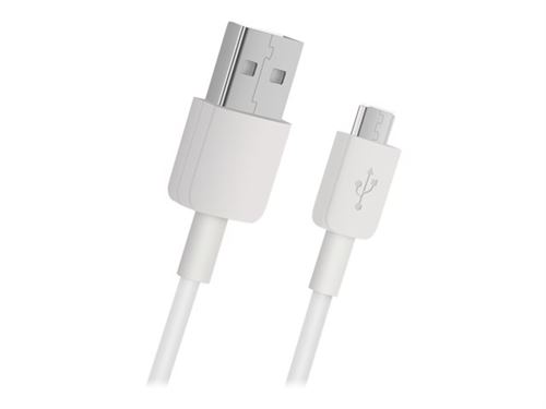 DLH - Câble USB - Micro-USB de type B (M) pour USB (M) - 1 m - blanc
