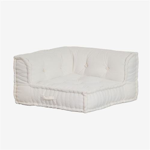 Comparer les prix de Canapé d'Angle Modulable en Coton Dhel SKLUM Tissu bouclé blanc 42 cm