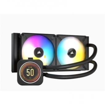 CORSAIR iCUE H100i ELITE LCD XT - Système de refroidissement liquide de processeur - (pour : LGA1150, LGA1151, LGA1155, LGA1156, LGA1200, LGA1366, LGA1700, LGA2011, LGA2066, AM3, AM4, AM5, sTR4, sTRX4) - 120 mm - 1