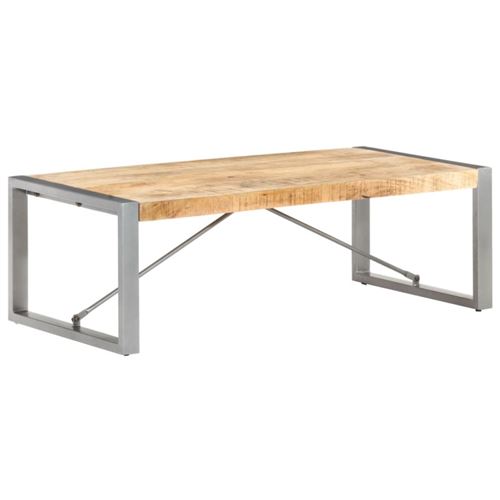 Vidaxl table basse 120x60x40 cm bois de manguier brut 321538