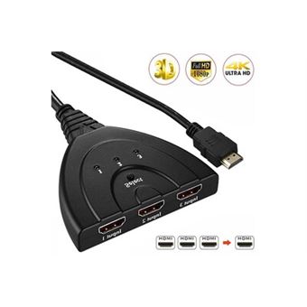 Tout nouveau câble adaptateur tv hdmi splitter 3 ports 1080p / 4k hd 3 en 1 sortie nouveau - 1