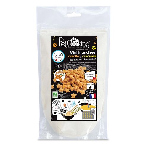 Meilleurs prix pour Préparation friandises pour chat carotte/curcuma 150 g