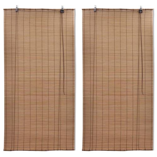 vidaXL Stores roulants en bambou 2 pcs 150x220 cm Marron