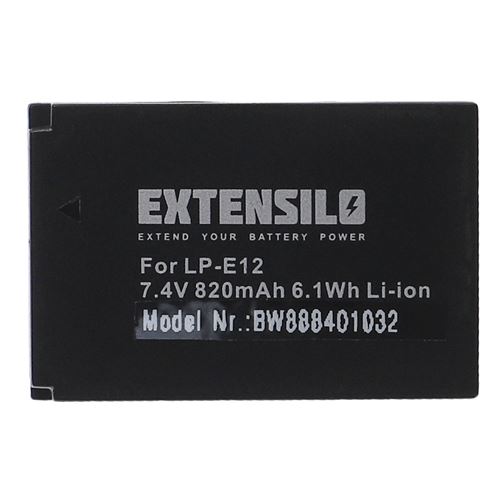EXTENSILO 1x Batterie compatible avec Canon PowerShot SX70 HS appareil photo (820mAh, 7,4V, Li-ion)