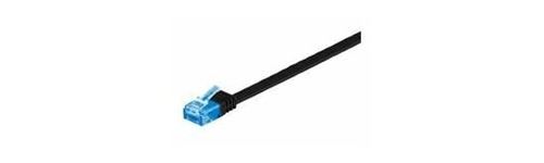 MicroConnect - Câble réseau - RJ-45 (M) pour RJ-45 (M) - 1 m - UTP - CAT 6a - bloqué, plat - noir