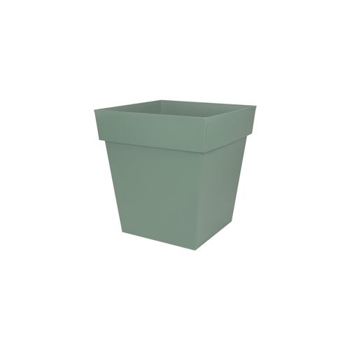 EDA Pot carré TOSCANE - 50 cm - 87 L - 49,5 x 49,5 x 52,5 cm - Vert laurier - Image 3