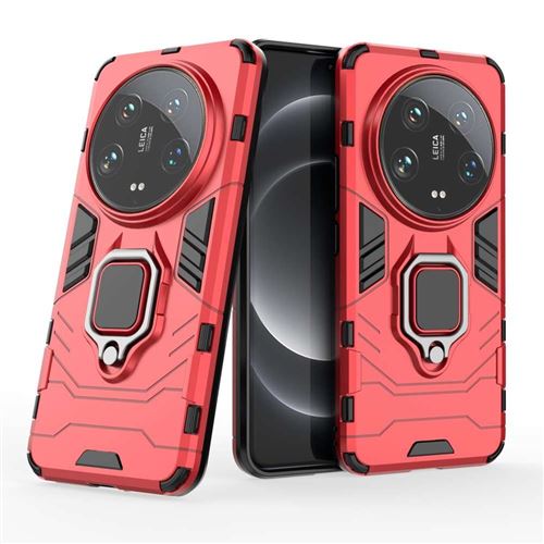Coque pour Xiaomi 14 Ultra 5G - housse etui rigide anti choc + verre trempe - ROUGE - htdmobiles