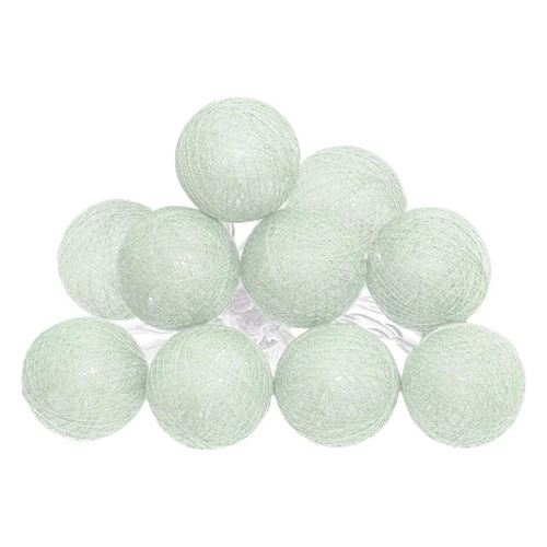 Non Communiqué Vert Atmosphera Créateur D'intérieur - Guirlande Lumineuse Led 10 Boules 165Cm Céladon
