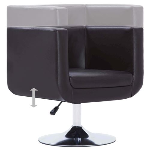 vidaXL Fauteuil pivotant Marron Similicuir