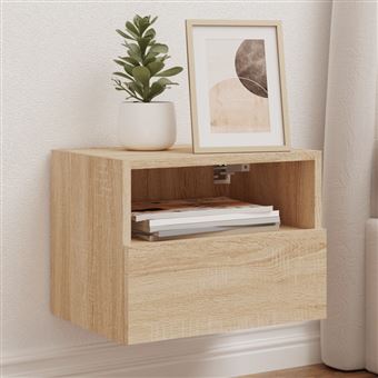 Meuble TV Mural 2 Pièces - Blanc - Étagères Et Compartiments - Design Flottant 100x30x30 Cm