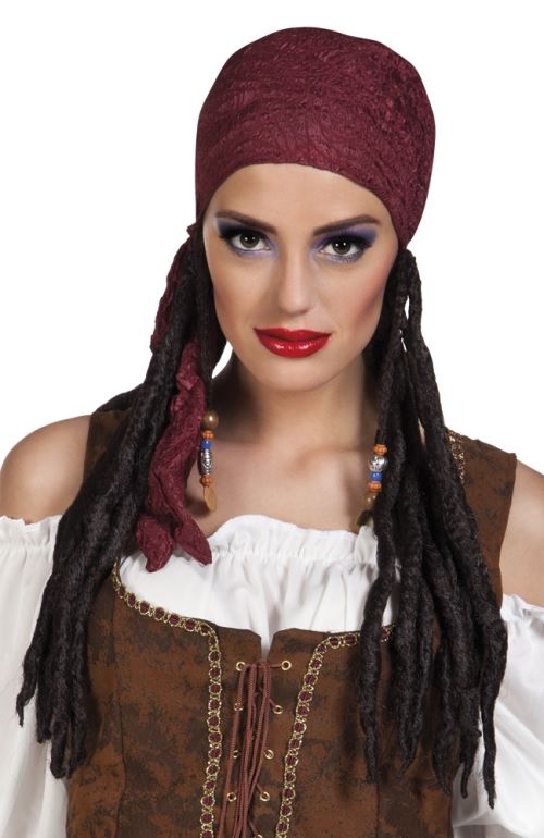 Boland perruque pirate Bonnie avec bandana dames noir