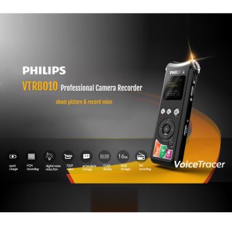 Philips Vtr8010 720p Appareil Photo Numérique Enregistreur Vocal 16gb Usb Pcm Audio Enregistreur Audio Dictaphone Mp3 Player Voice Activated Fm Ratio Pour Conférence Interview De Réunion Dictaphone Achat Prix Fnac