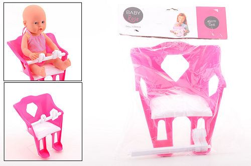 Siège de vélo poupées bébé rose 27614
