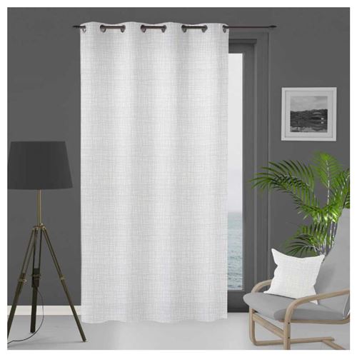Rideau jacquard 135x250 cm GALAXY blanc, par Soleil d'ocre