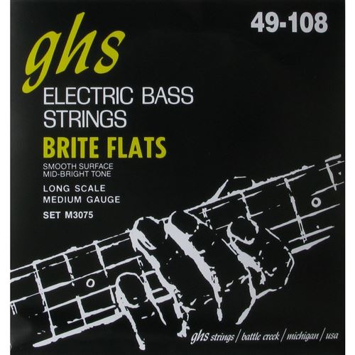 GHS M3075 Bass Brite Flats jeu de cordes pour basse