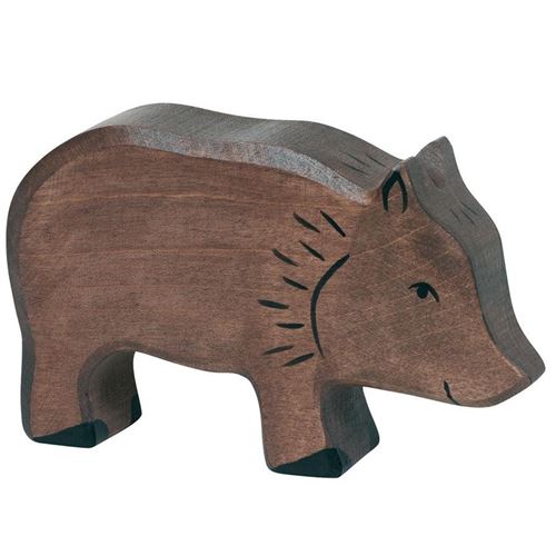 Animaux En Bois De La Forêt Sanglier Figurine Holztiger