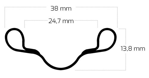 Jante Ryde Westwood V38 622 * 24C en aluminium - 36 trous 14G - noir