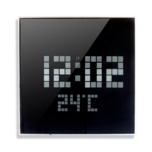 MUNDUS Horloge picot LED avec verre fumé - Noir
