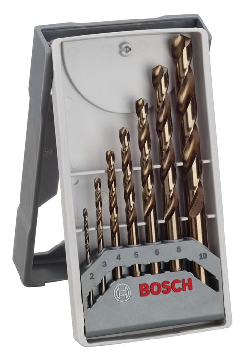 Bosch Metallbohrer-Set Mini X-Line HSS-Co DIN 338 135°, 7-teilig 2 - 10 mm