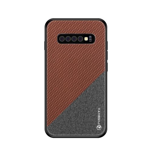 Coque en TPU anti-goutte marron pour votre Samsung Galaxy S10 Plus