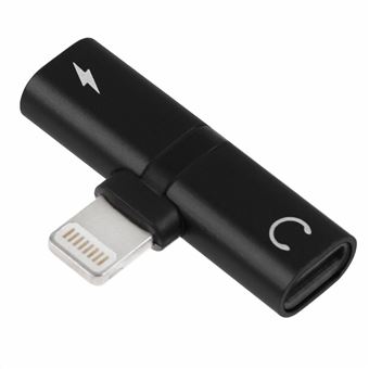 Adaptateur prise Apple Lightning USB C socle noir