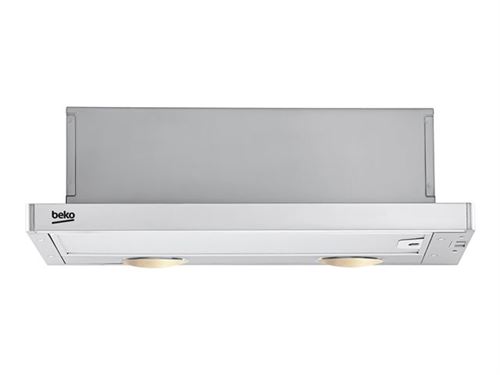 Beko CTB 6250 X - Hotte - Téléscopique - largeur : 59.8 cm - profondeur : 28 cm - extraction et recirculation (avec kit de recirculation supplémentaire) - inox