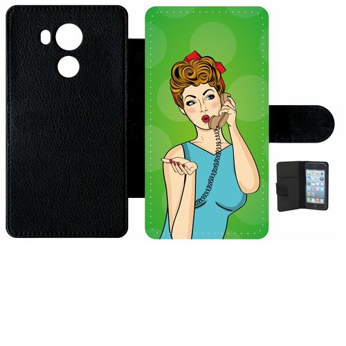 Etui À Rabat Huawei Mate 8 Pin Up Fond Vert