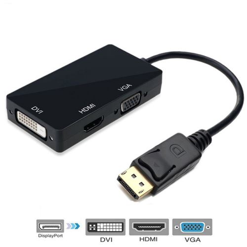 VSHOP® Convertisseur 3 en 1 / Displayport dp MALE vers HDMI + VGA + DVI 24 + 1 femelles