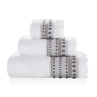 Serviette Havana coton Taupe 70x140cm Best Interior - 1