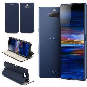 Coque Rigide PhoneNatic Pour Sony Xperia XA - Bleue, Gommée, Avec 2 Films Protection