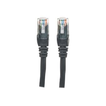 Intellinet Network Patch Cable, Cat6, 0.5m, Black, CCA, U/UTP, PVC, RJ45, Gold Plated Contacts, Snagless, Booted, Lifetime Warranty, Polybag - Verbindingskabel - RJ-45 (M) naar RJ-45 (M) - 45 cm - UTP - CAT 6 - gevormd, zonder haken - zwart - 1