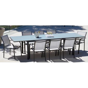 ensemble de jardin en aluminium coloris gris avec 8 fauteuils pegane mobilier de jardin achat prix fnac - Ensemble Jardin ensemble de jardin en aluminium coloris gris avec 8 fauteuils pegane mobilier de jardin achat prix fnac - Ensemble Jardin