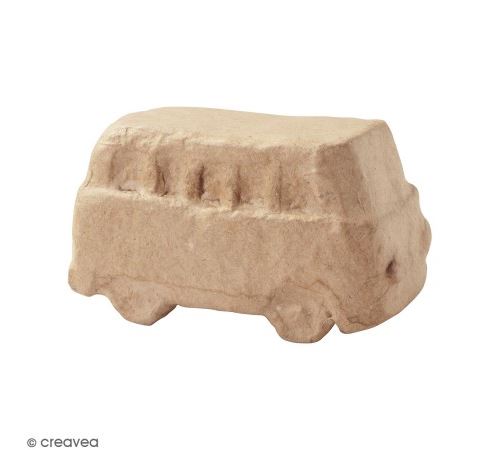 Bus en papier mâché - 10 cm