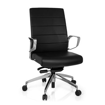 Chaise de bureau PROVIDER simili-cuir noir hjh OFFICE - 1