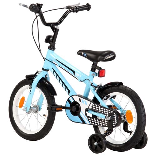 vidaXL V lo pour enfants 14 pouces Noir et bleu V lo enfant la