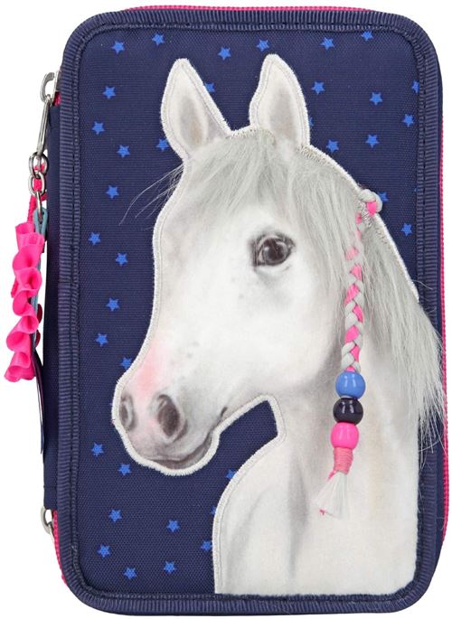 Miss Melody porte-plume avec matériel de dessin 20 cm rose 9 pièces