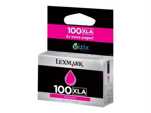 Lexmark Cartridge No. 100XLA - à rendement élevé - magenta - originale - cartouche d'encre