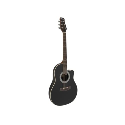 Dimavery RB-300 guitare électro-acoustique roundback Black
