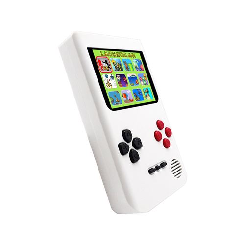 Rétro jeu vidéo console jeux portable écran de 2,4 pouces intégré 216 jeux classiques - Blanc