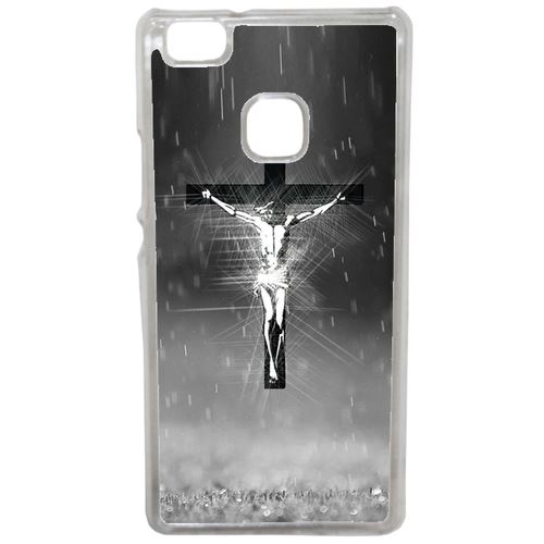 Coque Jésus Croix Noir Et Blanc Compatible Huawei Mate 9 Lite Transparent