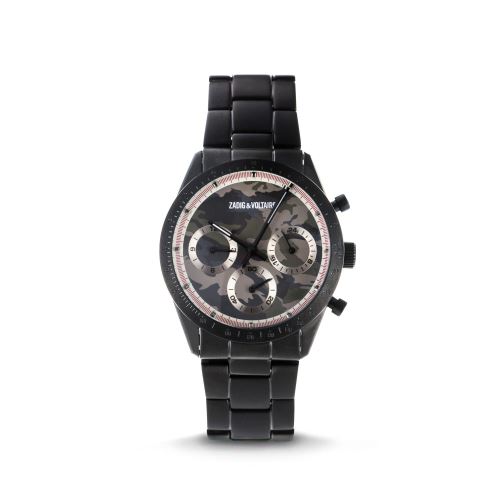 Montre Mixte Zadig & Voltaire Cadran 39mm En Acier Noir Et Bracelet Noir En Acier ZVM126