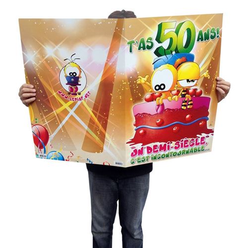 Carte Giga Geante 50 Ans Anniversaire Autre Gadget Achat Prix Fnac