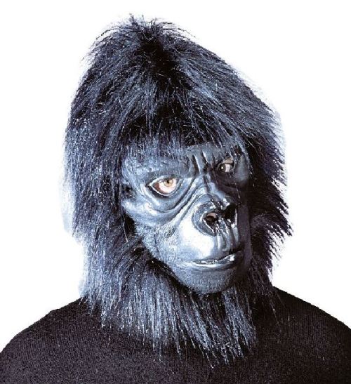 Masque gorille avec poils pelucheux