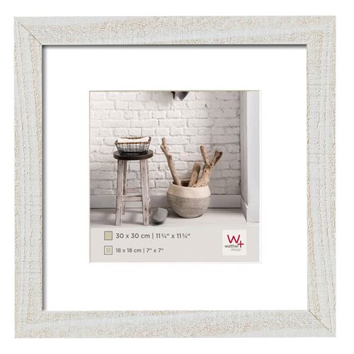 Walther HO330V Home Cadre en bois, 30 x 30 cm, blanc polaire