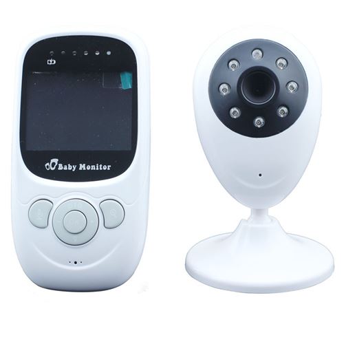 SP880 2.4G 2 voies sans fil vidéo numérique bébé moniteur caméra Vision nocturne Audio - Multicolore