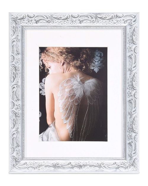 Henzo Cadre Photo en Bois - Style Baroque - Marque, Bois, Weiss, 18 x 24 x 2 cm