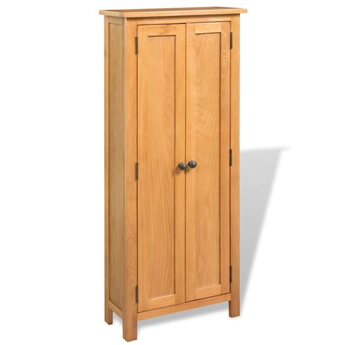 vidaXL Opbergkast 50x22x122 cm massief eikenhout