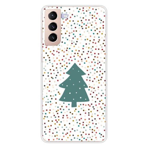 Coque en silicone imprimée compatible Samsung Galaxy S21 Plus NO Sapin de Noël