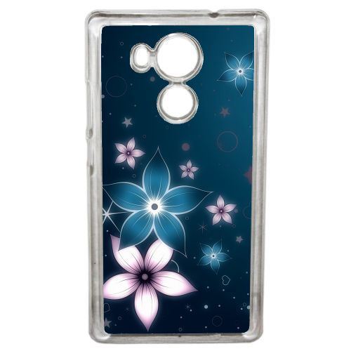 Coque abstrait fleur de lotus compatible huawei mate 8 transparent