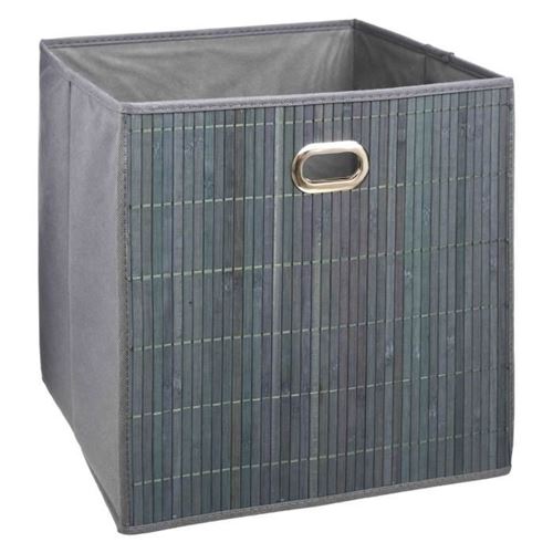 Paris Prix Gris Panier De Rangement 31X31 Cm - Bambou